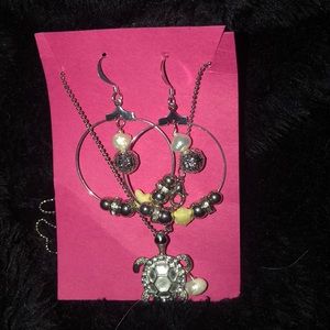 Necklace and earrings
